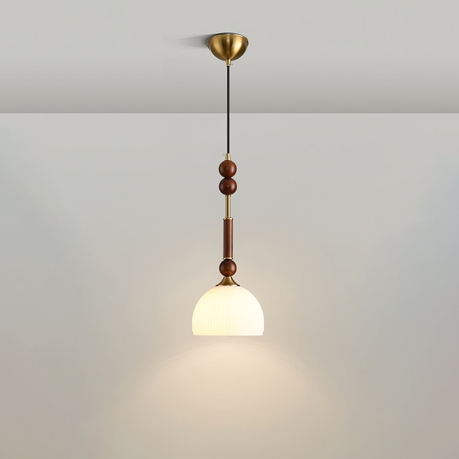 Retro massief houten serie hanglamp HL770