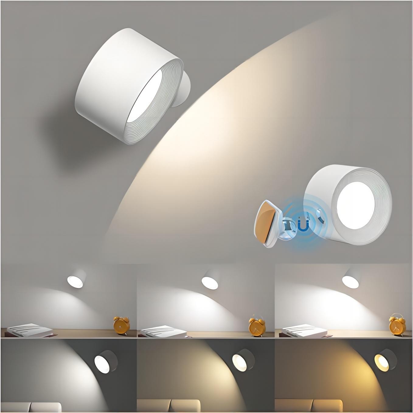 Draaibare USB Oplaadbare LED Wandlamp HL136
