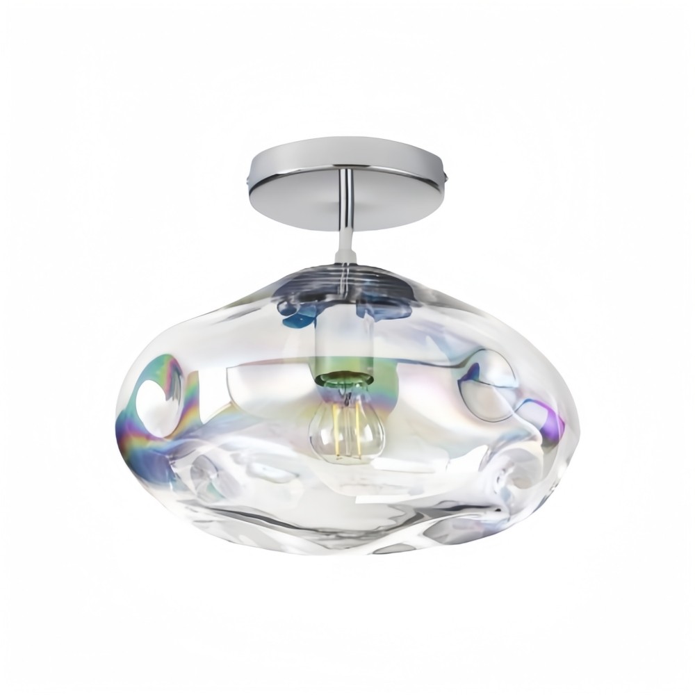 Moderne plafondlamp van chroomspiegelglas - minimalistische stijl voor woonkamer HL1054