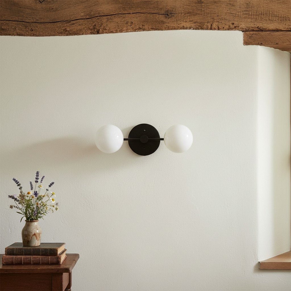 Glorica Glazen Badkamerlamp - Moderne Wandlamp van Messing voor Badkamerstijl HL1680