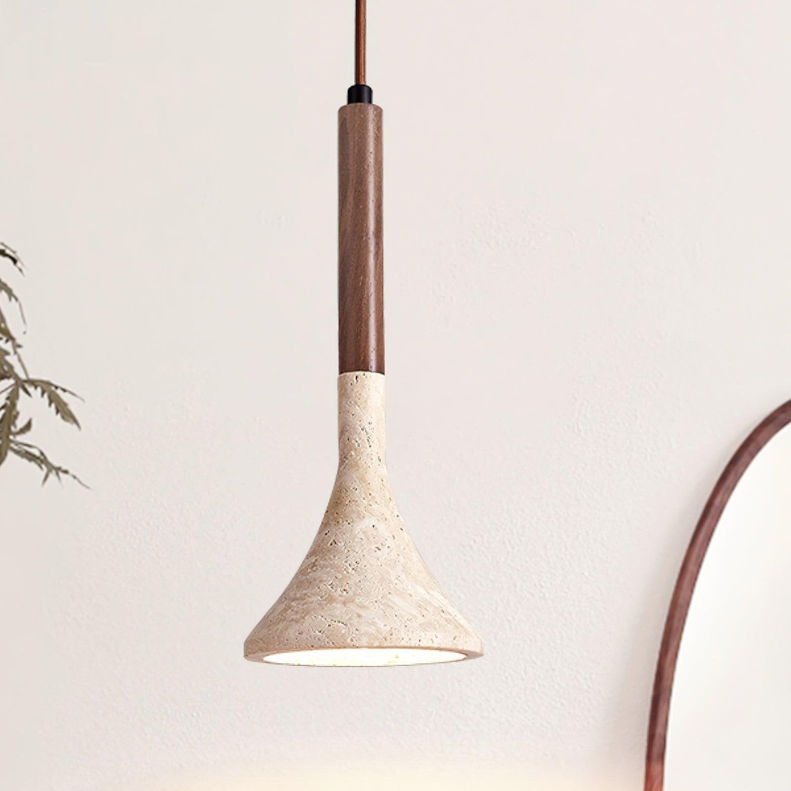 Alphomo Japandi travertijn hanglamp HL3443