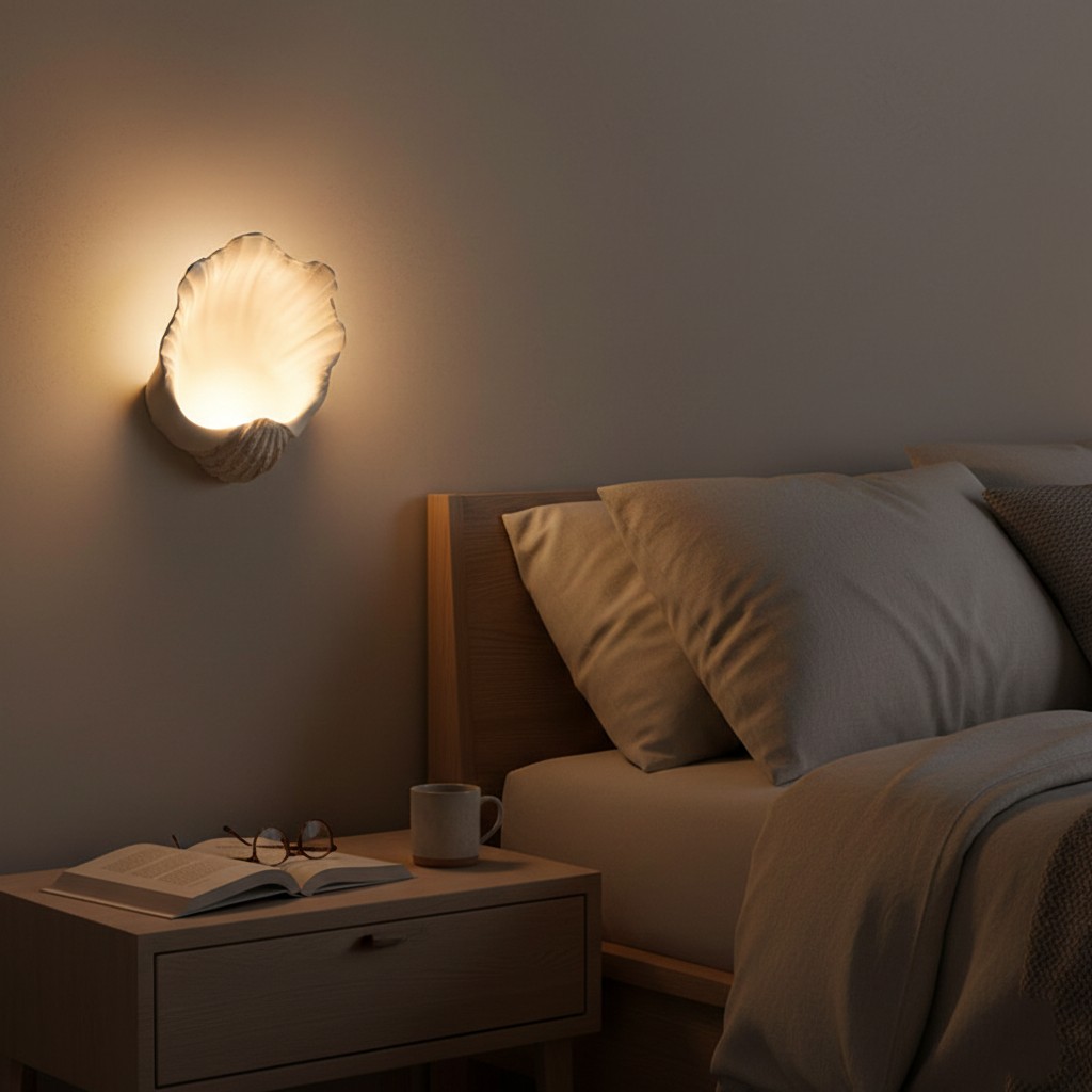 Selka Scallop Nordic Resin Wandlamp HL3521