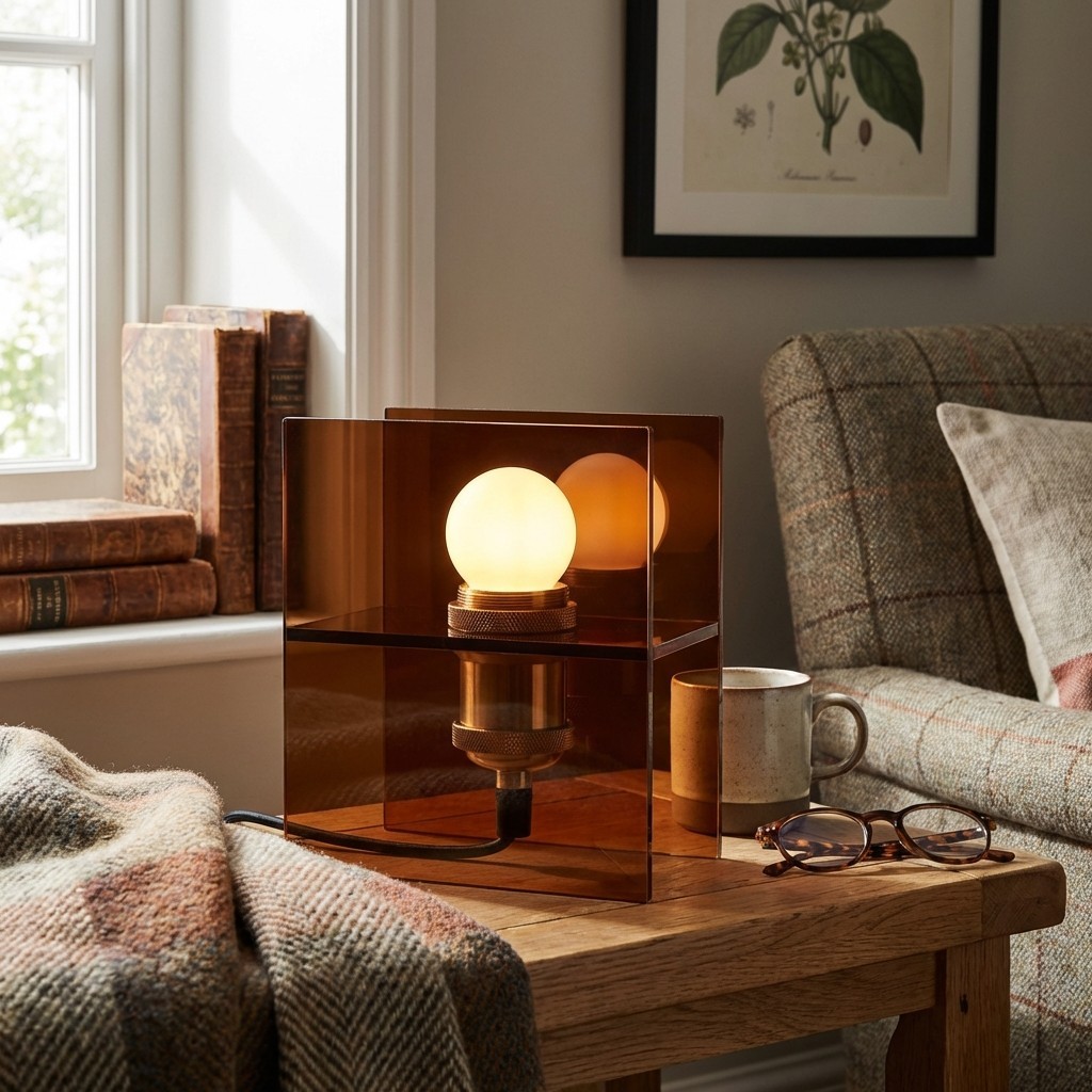 Tafellamp met zonsondergang- en oceaanhorizonmotief - Sfeervolle, moderne decoratieve bureaulamp met kleurverloop voor