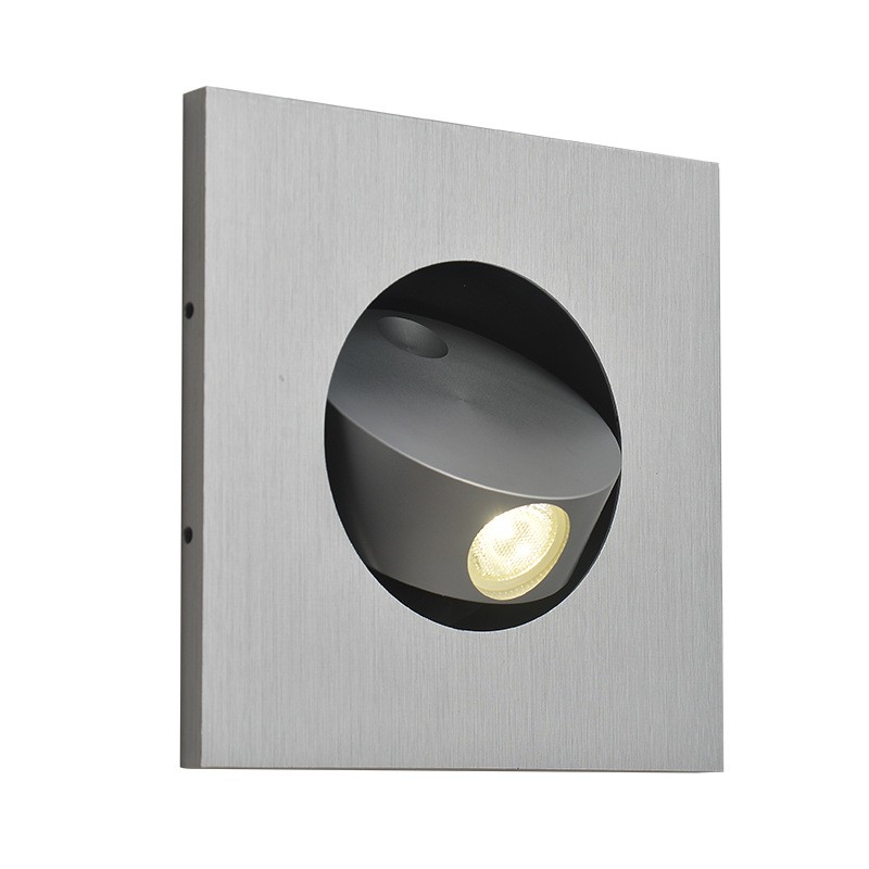 Draaibare inbouw led leeslamp voor naast het bed HL149