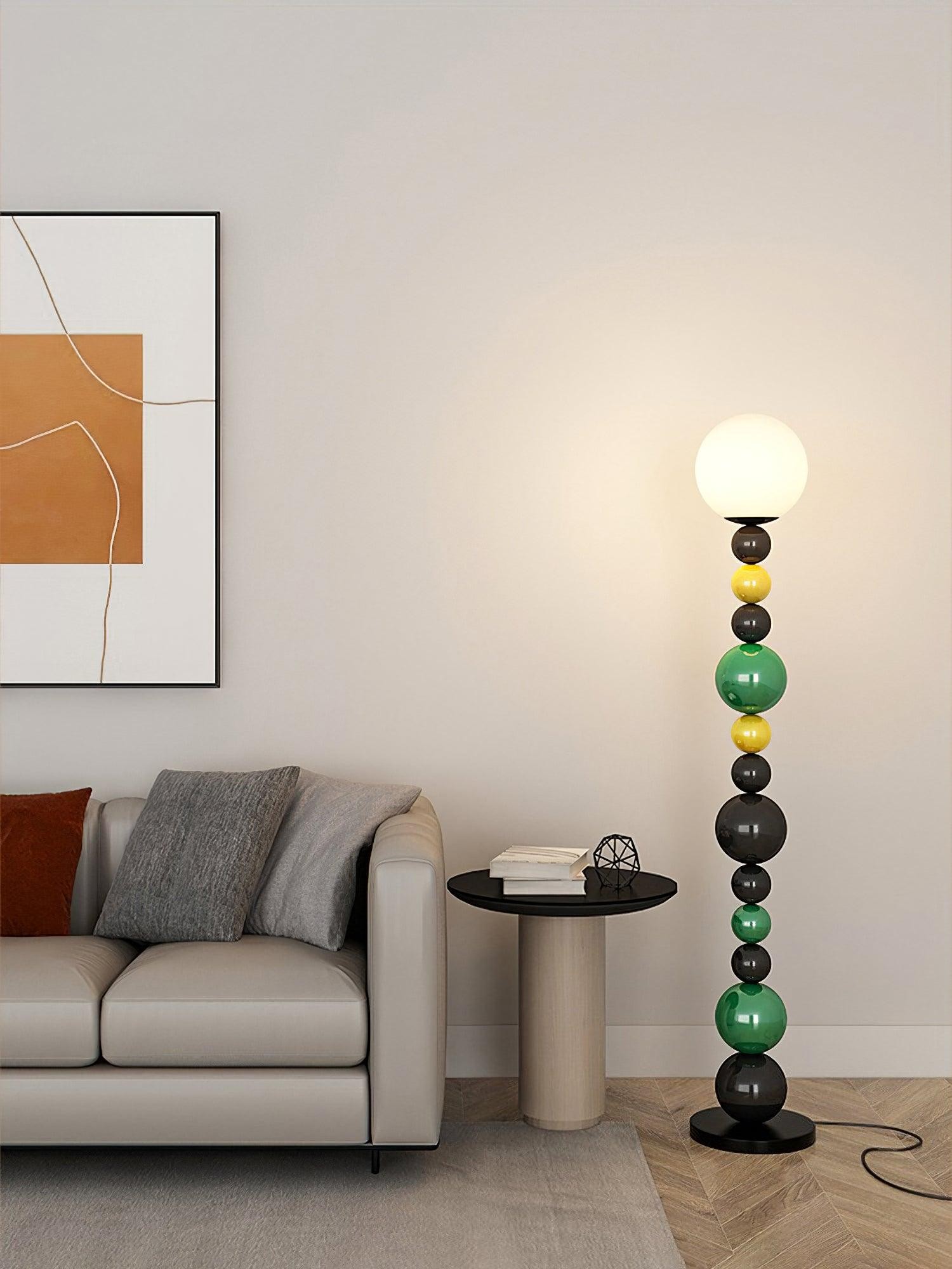 Kleurrijke ronde bol vloerlamp HL485