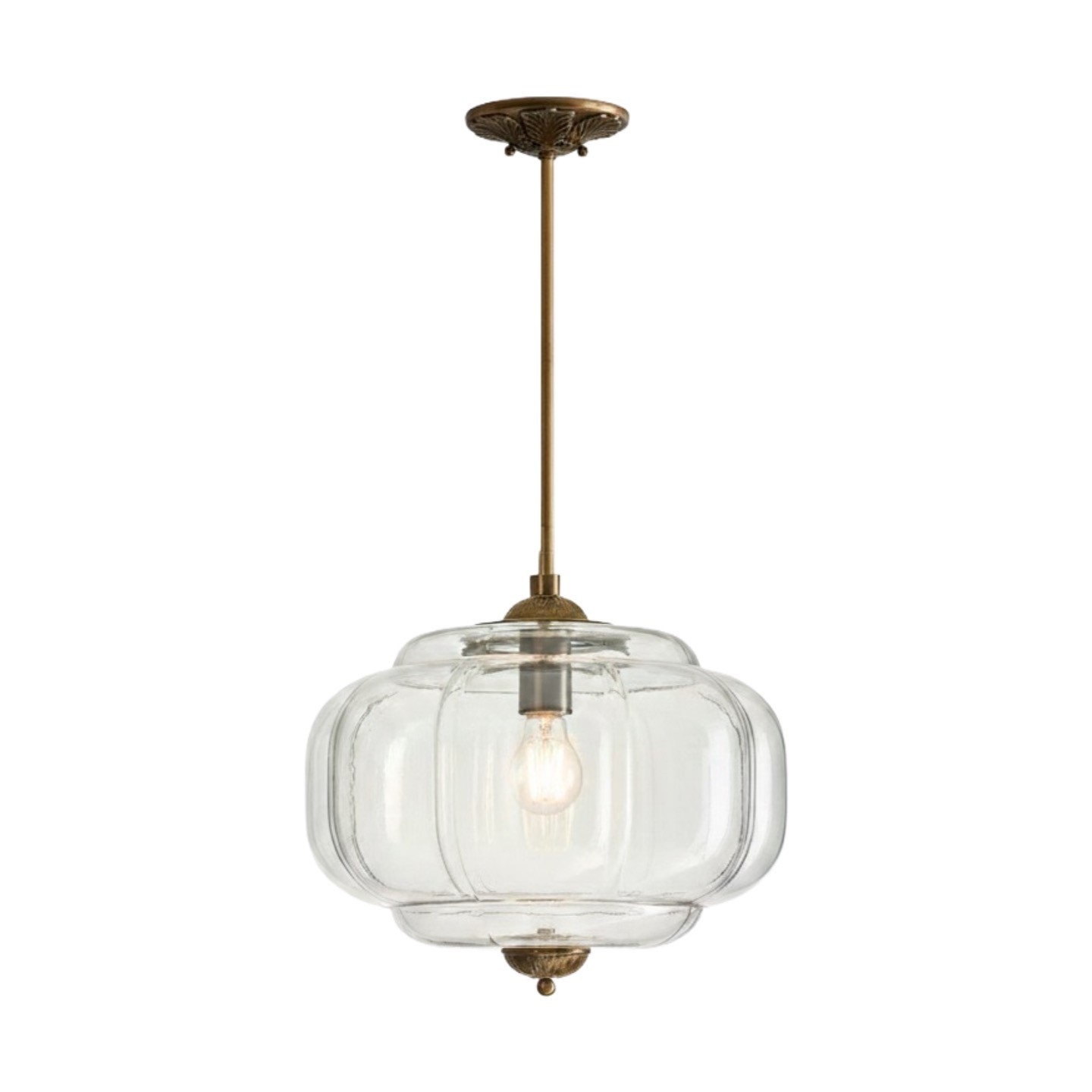 Eloise Vintage Pumpkin Glass Semi-Flush Mount Hanglamp HL950