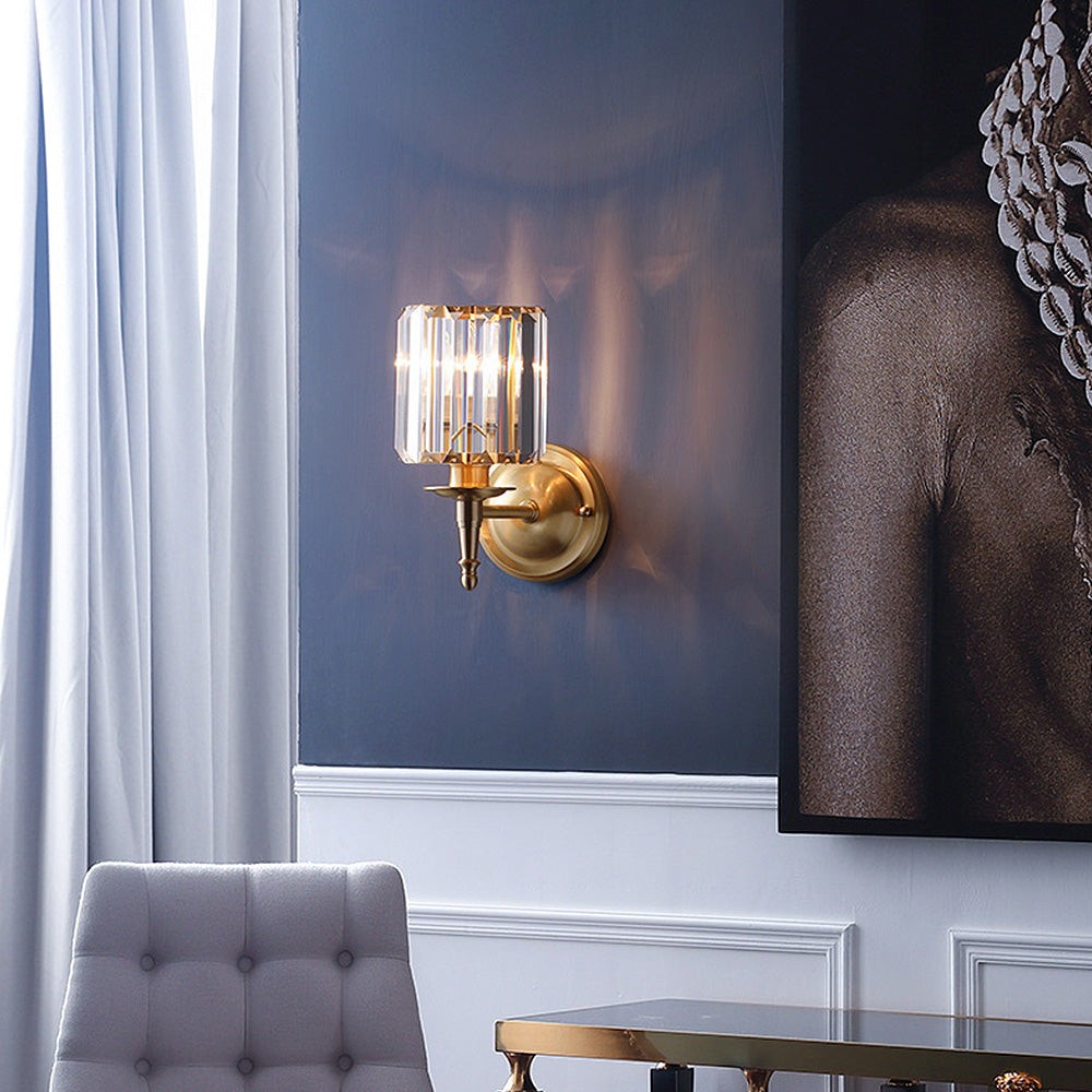 Vintage luxe kristallen wandlamp HL1405
