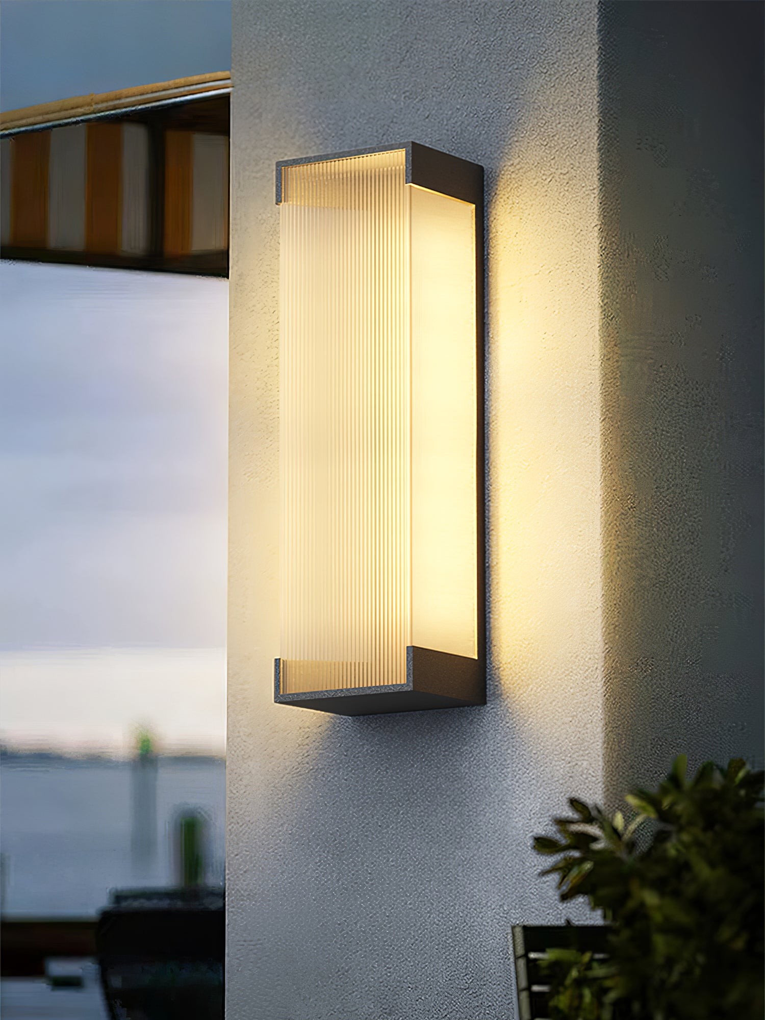 Rechthoekige buitenwandlamp HL793