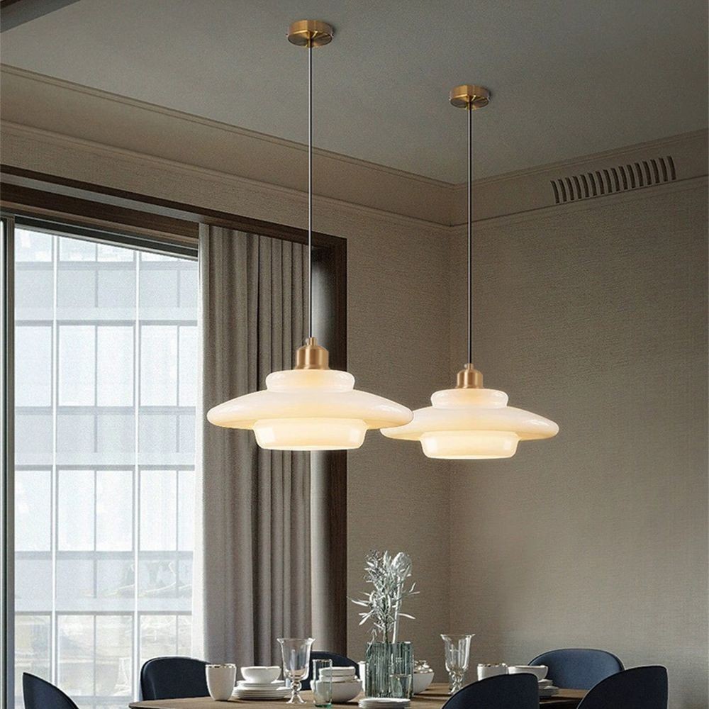 Art Deco Glazen Hanglamp - Elegante Sculpturale Hanglamp Voor Eetkamer en Keuken HL190