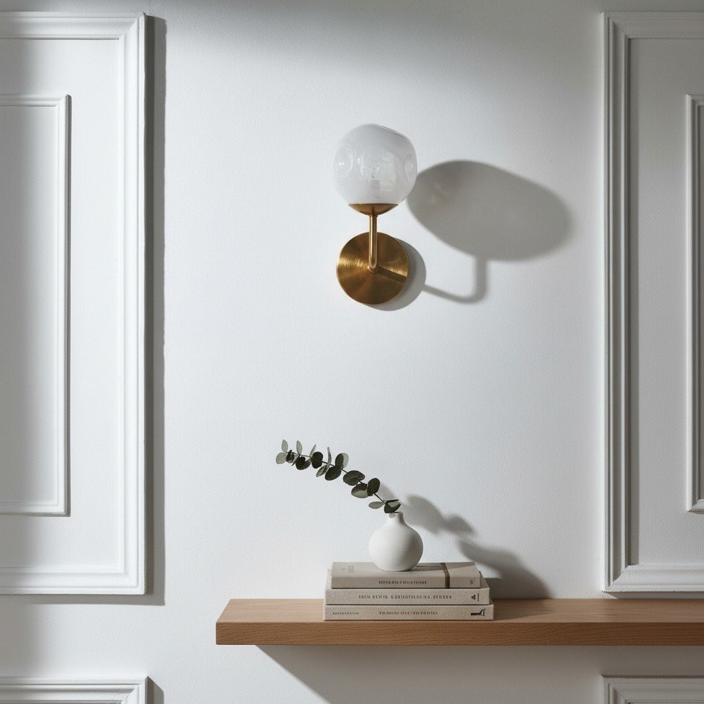 Modo Wandlamp van gebeeldhouwd glas - Moderne lamp met diffuus licht voor entrees HL1906