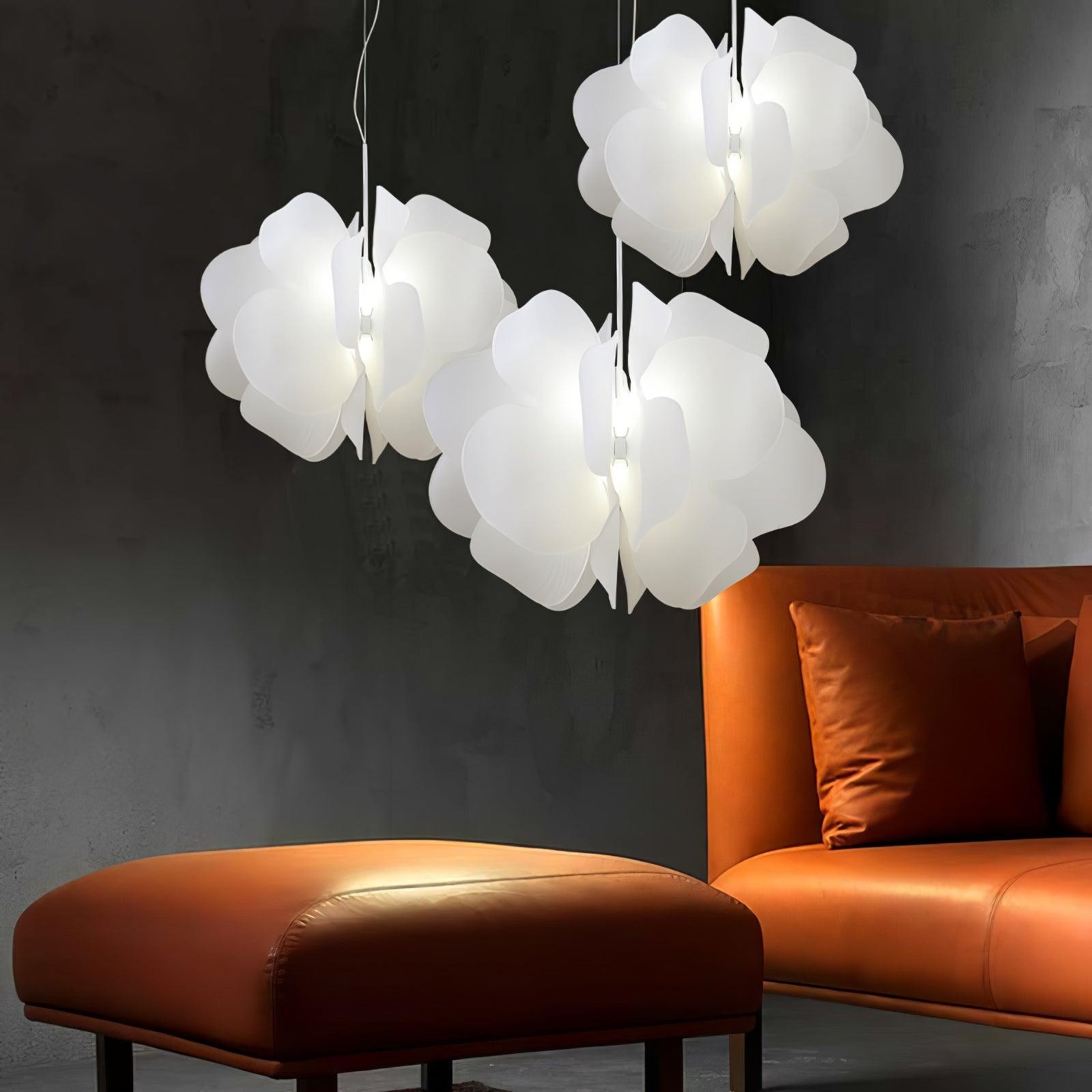 Moderne hanglamp met plastic bloemendesign HL673