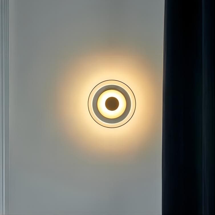 Goud LED Blossi Wandlamp Rond Glas
