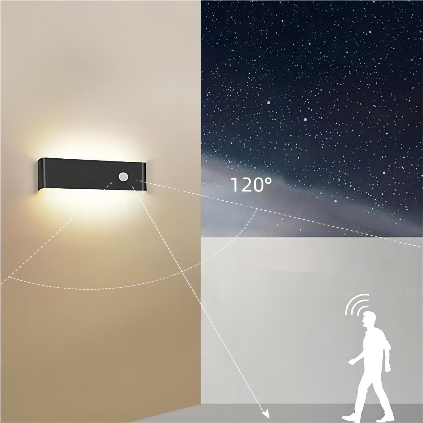 Minimalistische Sensor Wandkandelaar HL138