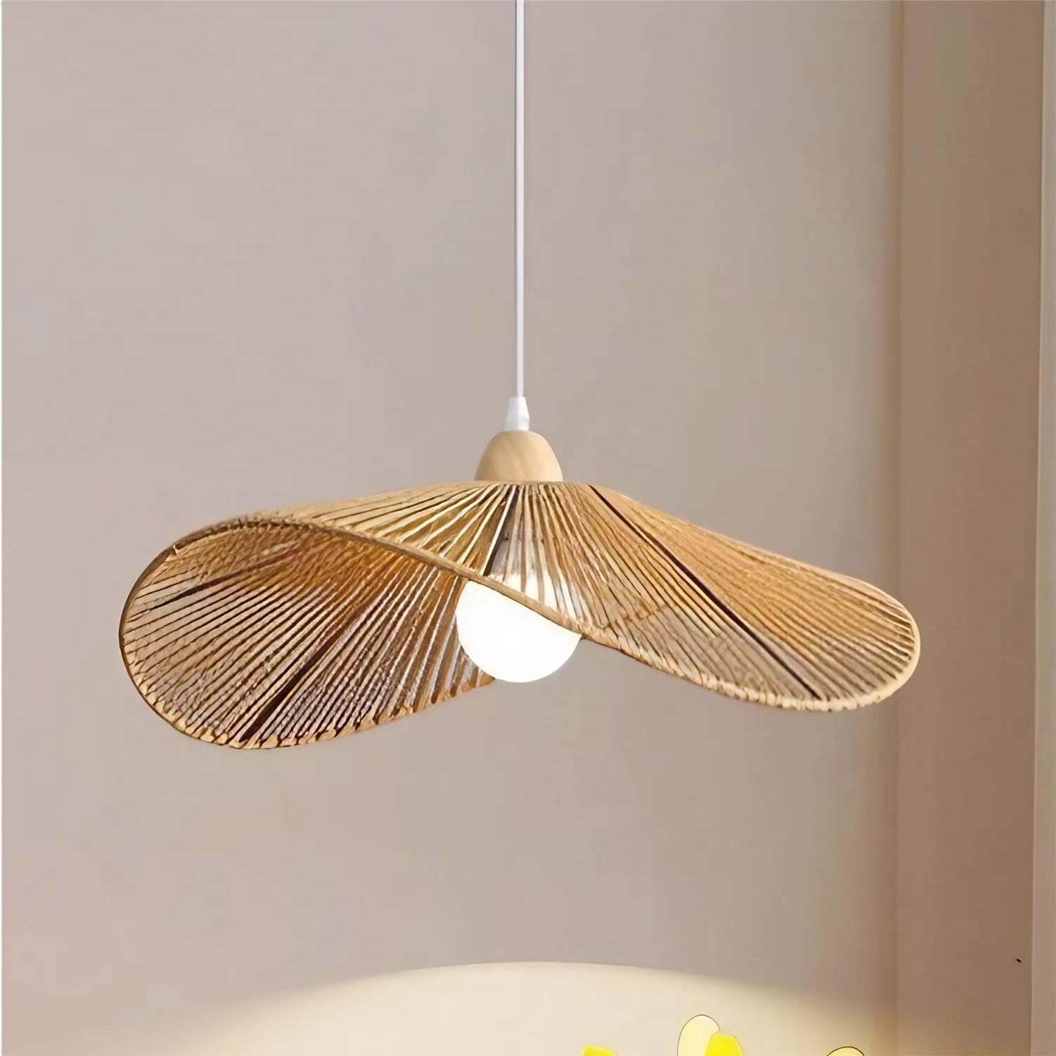 Rustieke Zen Strohoed Rotan Hanglamp HL207