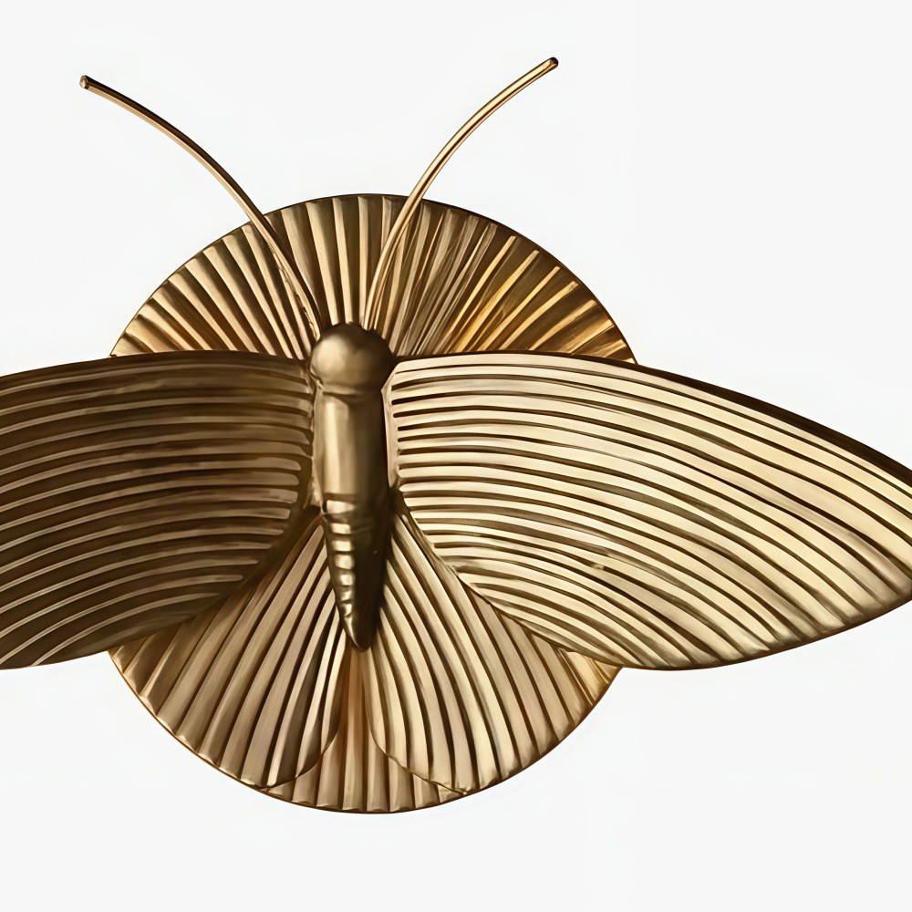 Mothriel wandlamp in de vorm van een mot - Sculpturaal design decoratieve wandlamp voor de slaapkamer HL2467