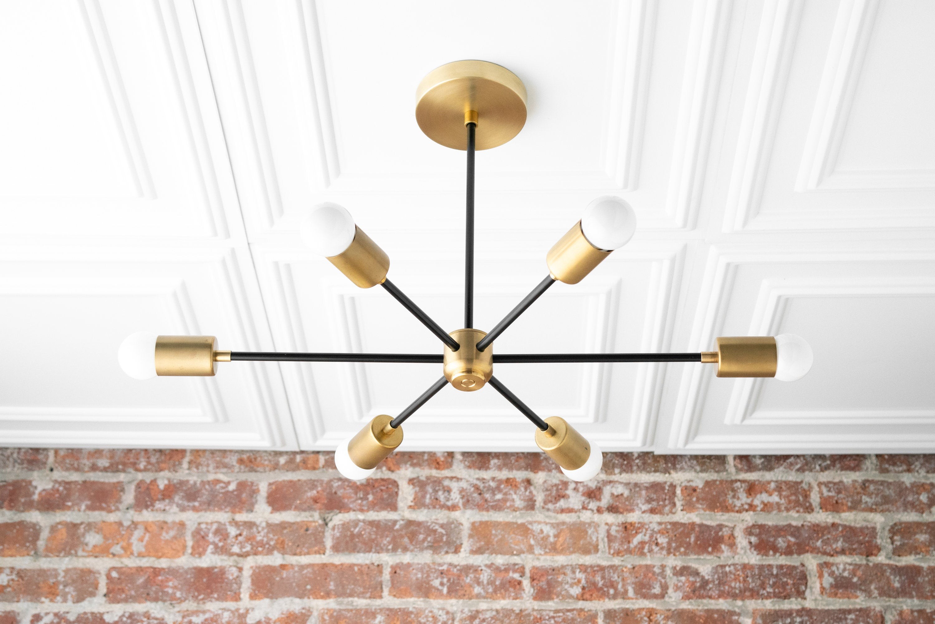 Mobilux Line Mid Century Modern Kroonluchter - 6-kops Hangende Plafondlamp HL1674