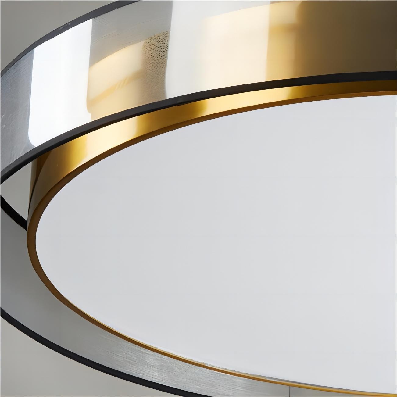 Moderne luxe ronde schijf messing plafondlamp HL172
