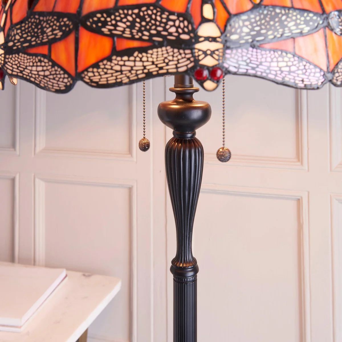 TF Libelle Motief Vloerlamp - Vintage Glas-in-lood voor Woonkamers HL2130