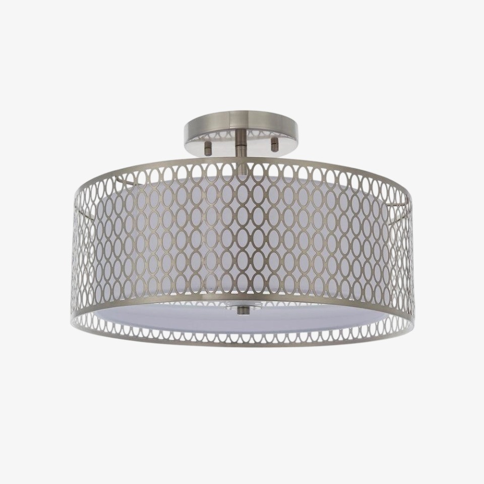 Liorin Moderne plafondlamp met 3 lichtpunten in mesh-design - dimbaar voor woonkamer HL1825