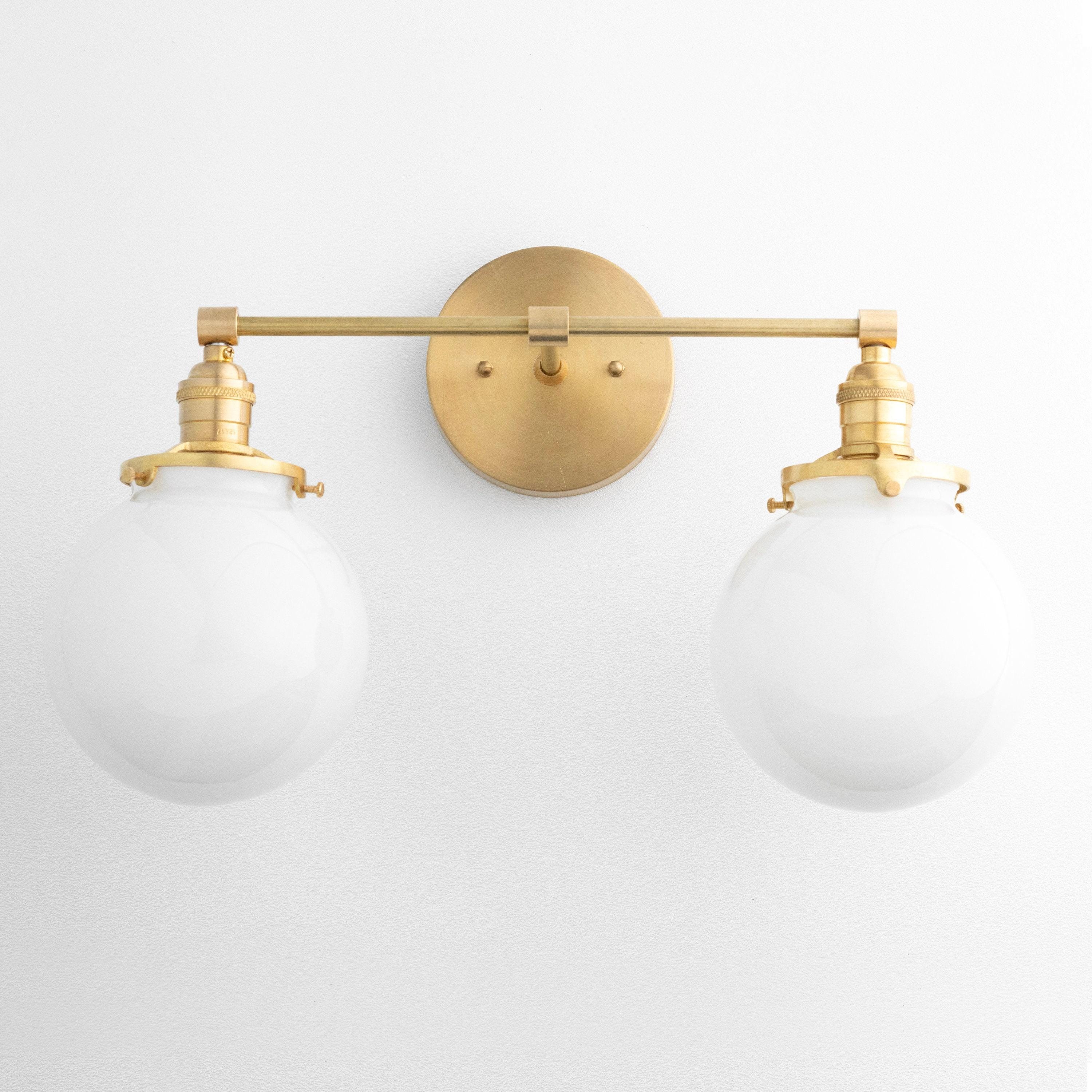 Lumio Globe glazen bol wastafellamp - moderne badkamerlamp met twee lampen HL1671