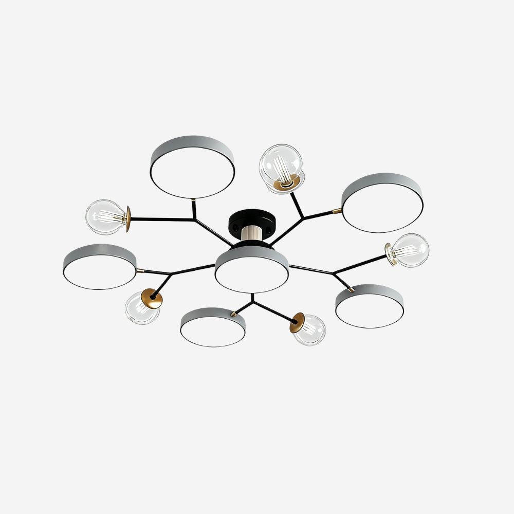 Nordic Branch LED Plafondlamp - Ronde Houten Lamp voor Slaapkamer HL1349