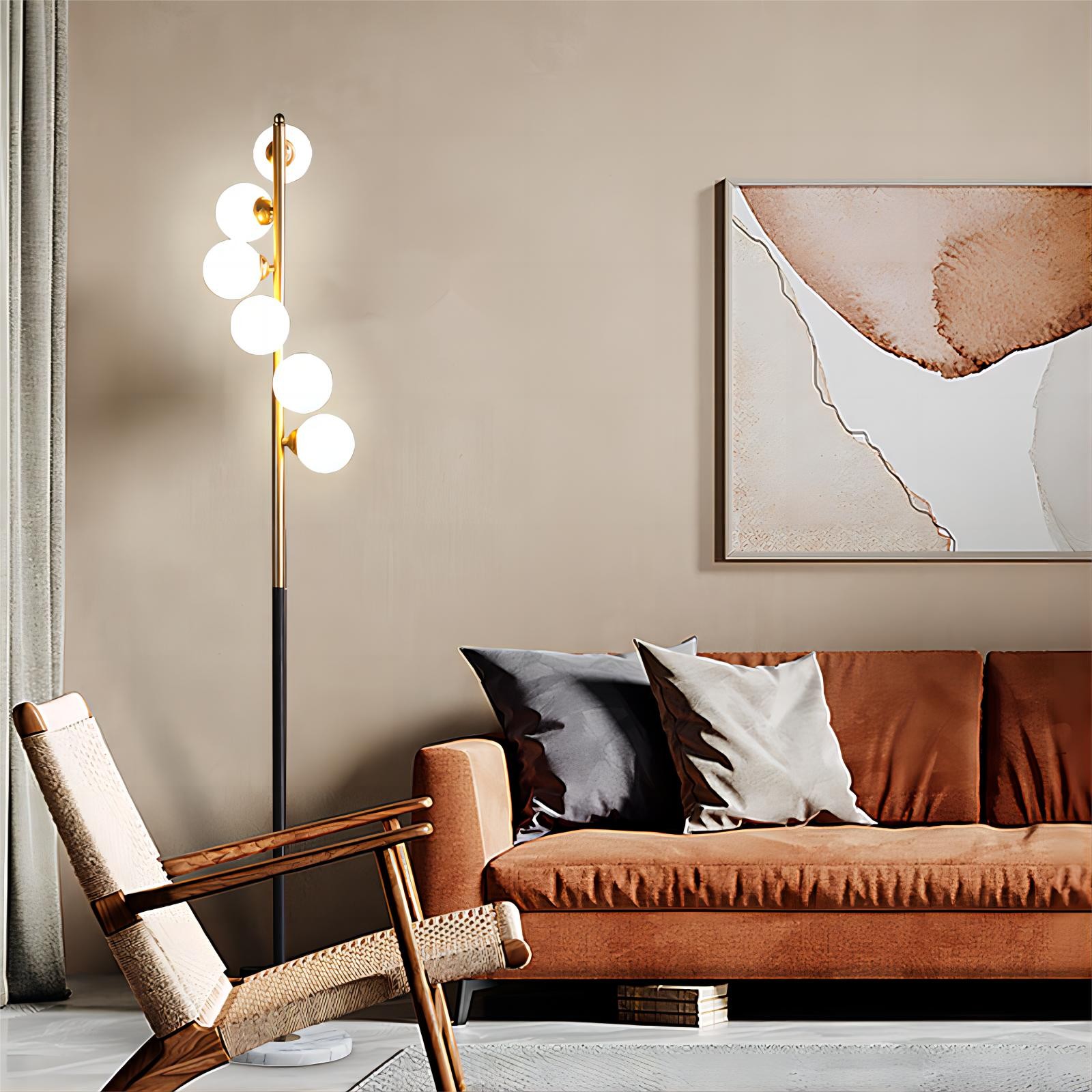 Bol lineaire opaal glazen vloerlamp HL130