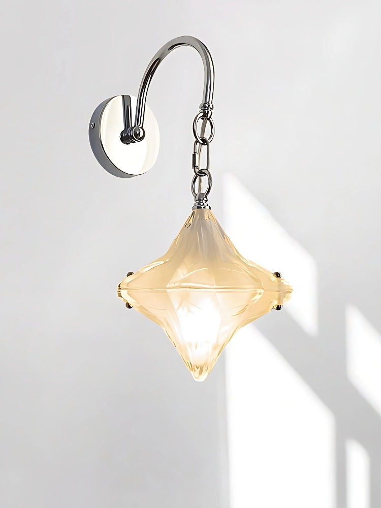 Art Deco Star Wandlamp - Matglazen Lamp voor Hal - Astris Selene HL1797