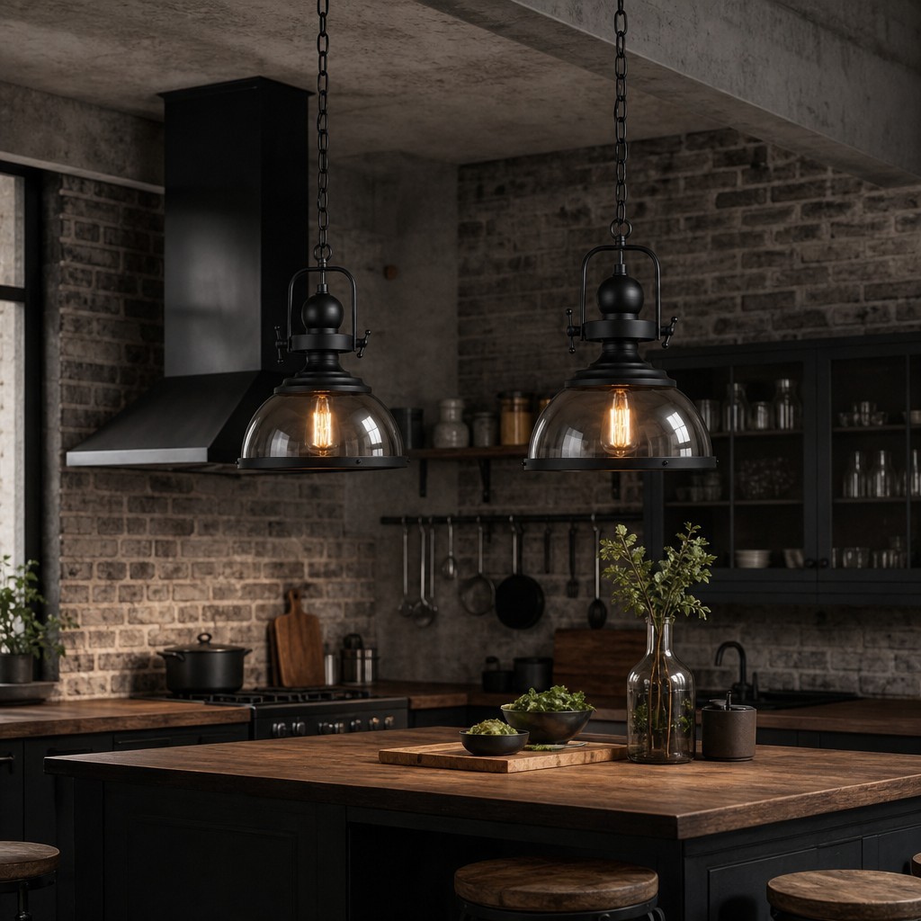 Ivoran industriële hanglamp van metaal met rookkleurig glas - Geschikt voor keukeneiland HL3575