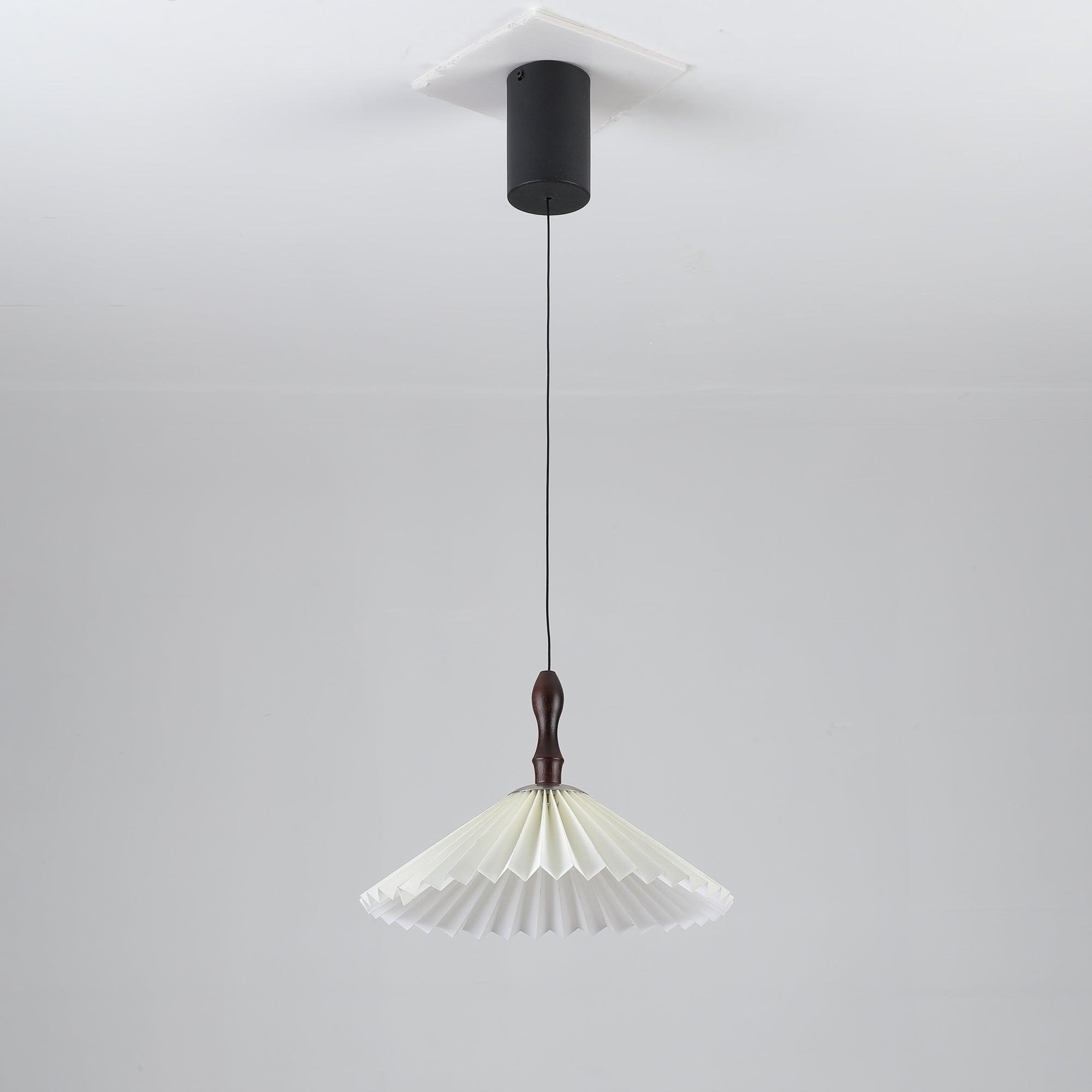 Eenvoudige witte papieren bloemenhanglamp HL431
