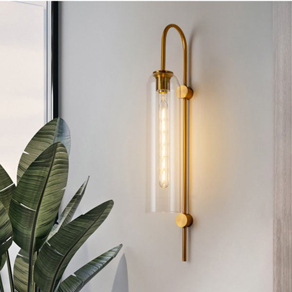 Glazen Float Glide Cilindrische Wandlamp voor Slaapkamer