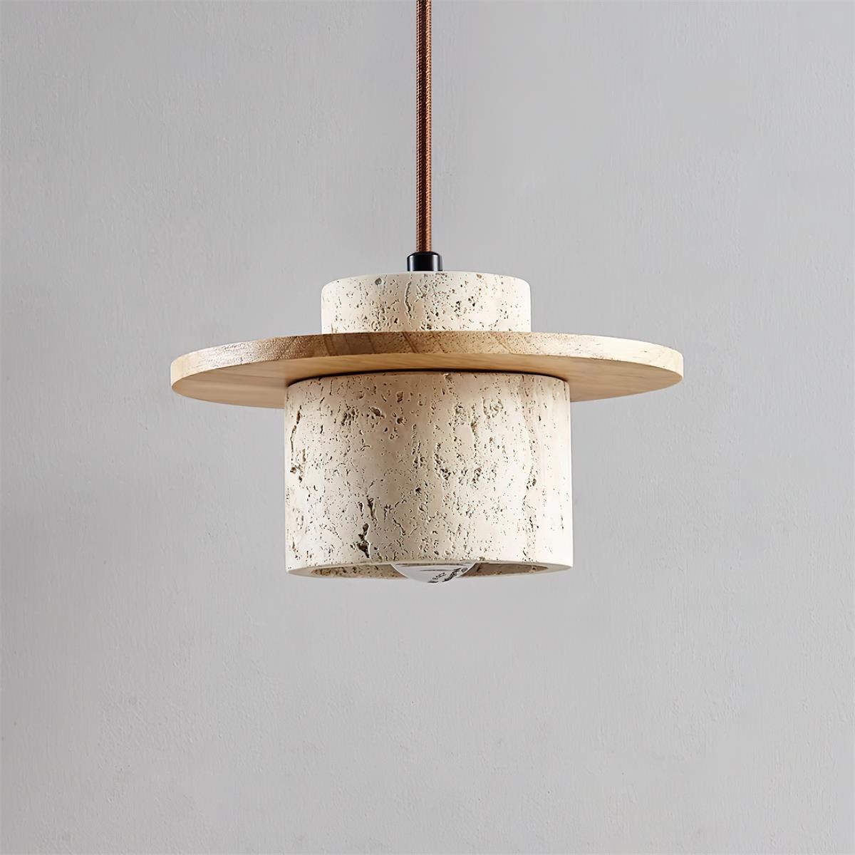 Elegante Cylindra stenen hanglamp met textuur HL992
