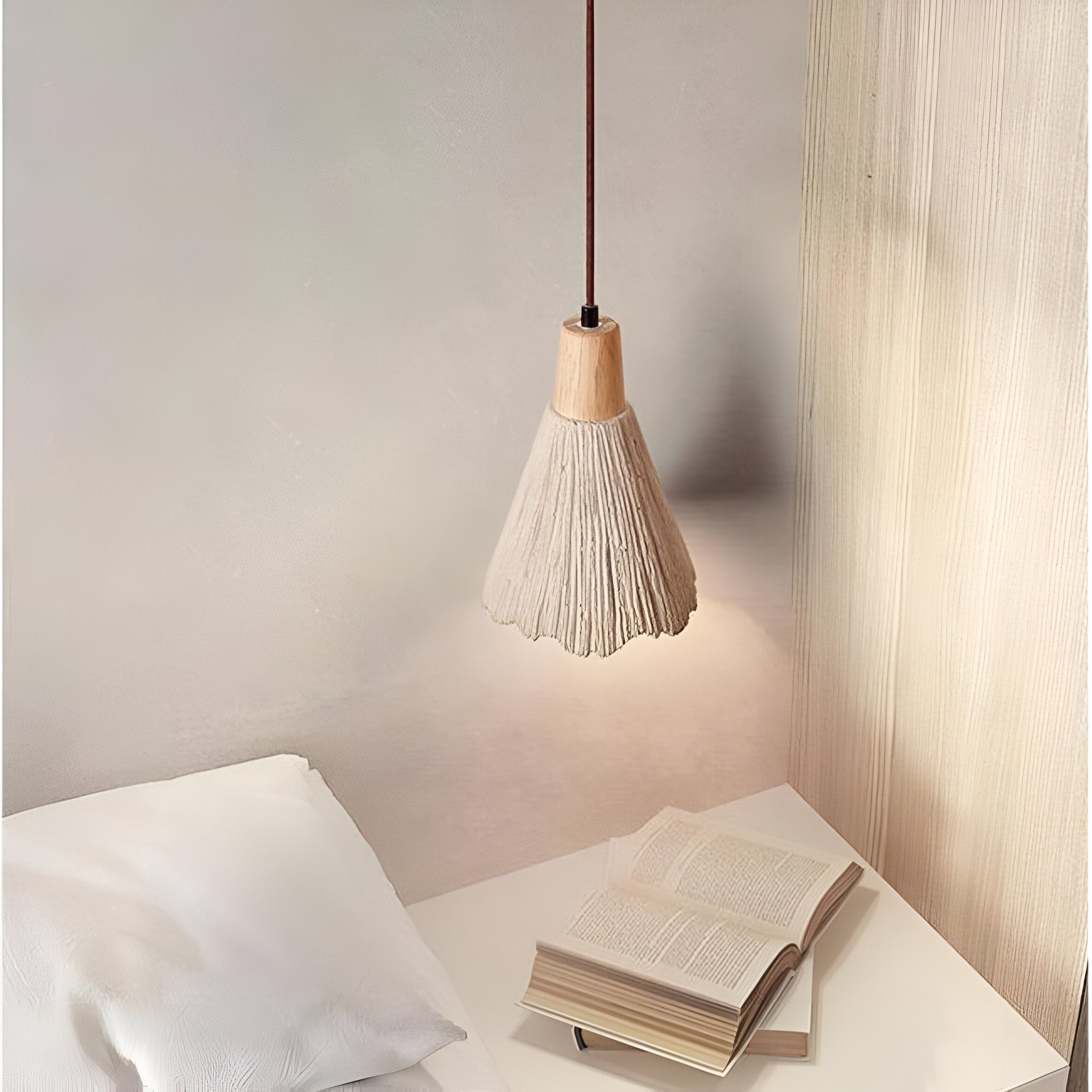 Crème retro Wabi-Sabi LED hanglamp HL3472