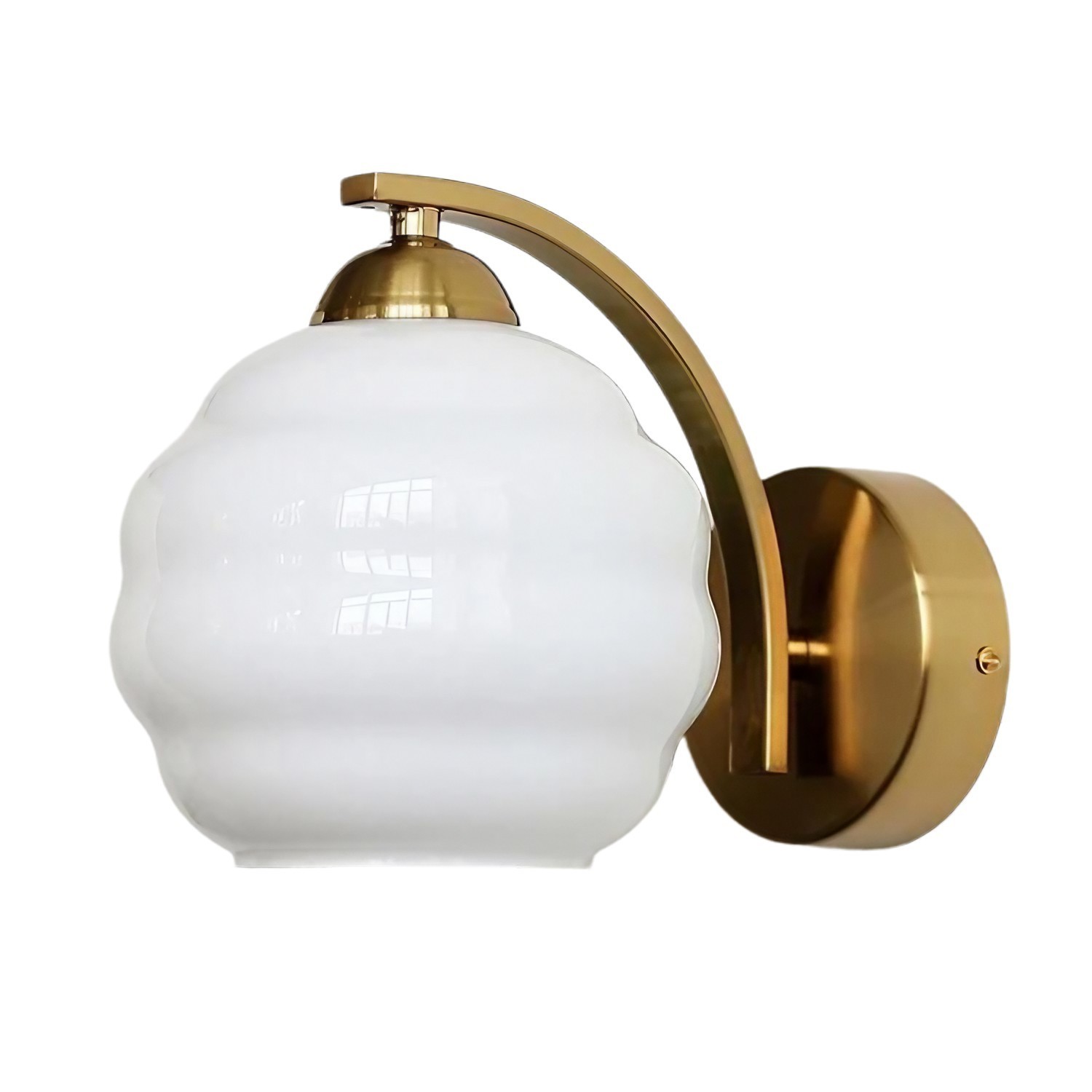 Vintage Glazen Bauhaus Art Deco Wandlamp HL282