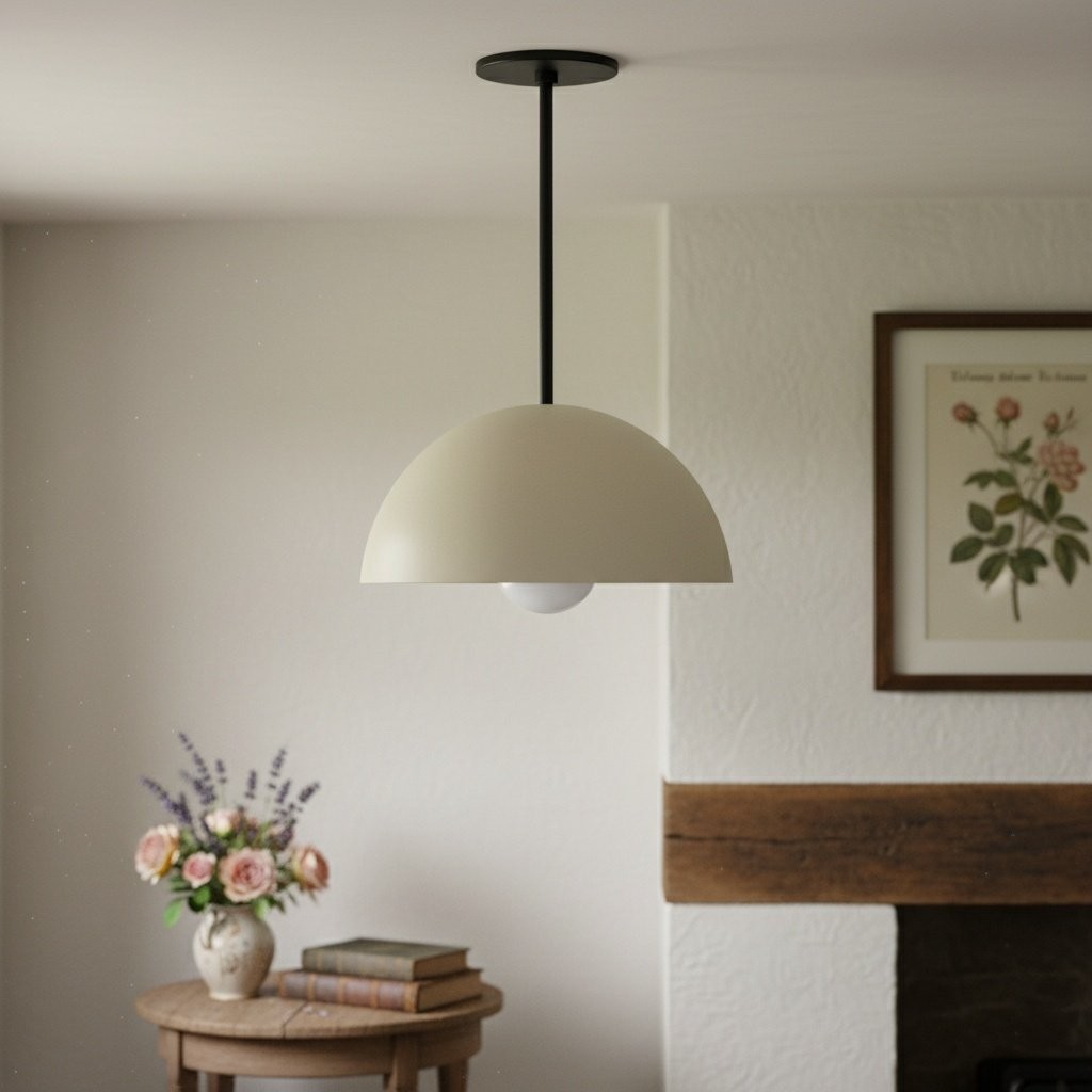 Metio Dome Neutral Dome Hanglamp - Moderne Metalen Accentverlichting HL1743