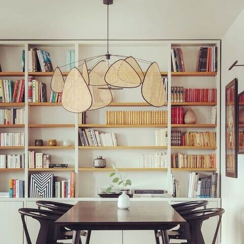 Natuurlijk Rotan Hanglamp Screen Cannage