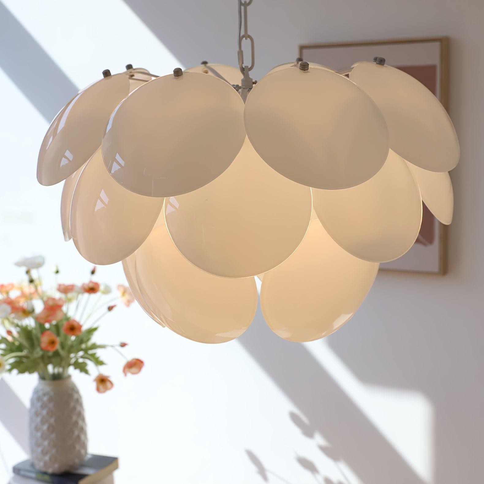 Luxe mode lichtgevende bloemblaadjes glazen kroonluchter HL581