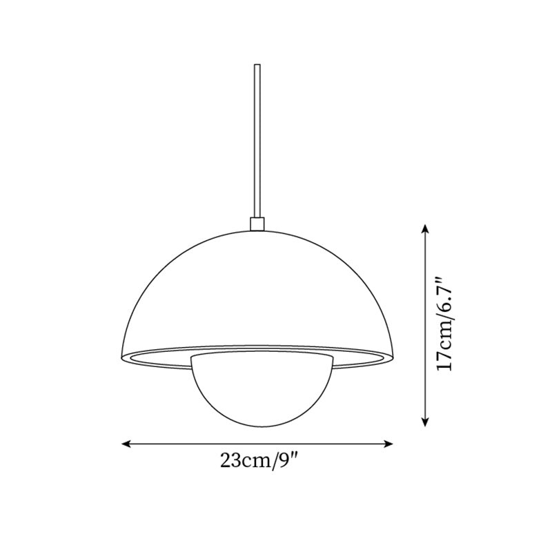 Hanglamp met natuurlijke travertijnbloemknop HL932