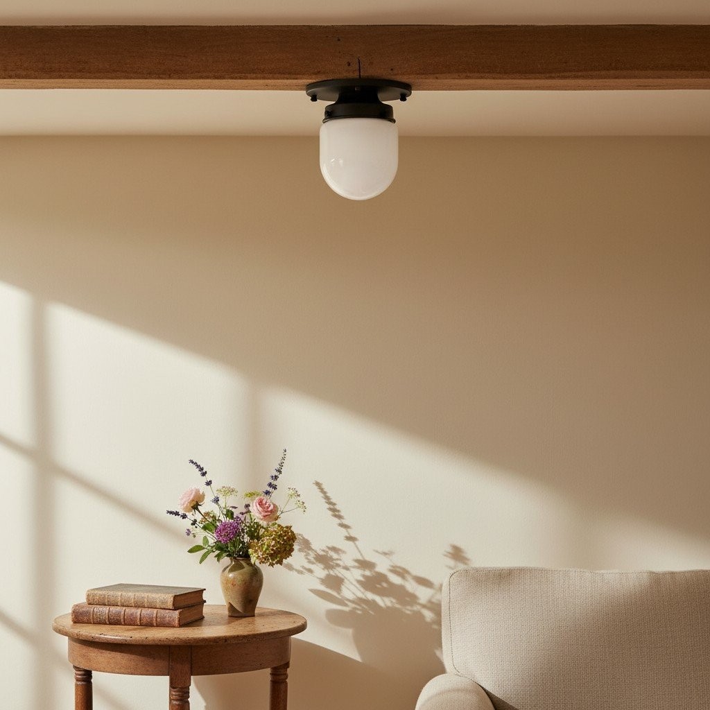 Opaalglas plafond- en wandlamp - Art Deco kleine bolvormige armatuur HL1662