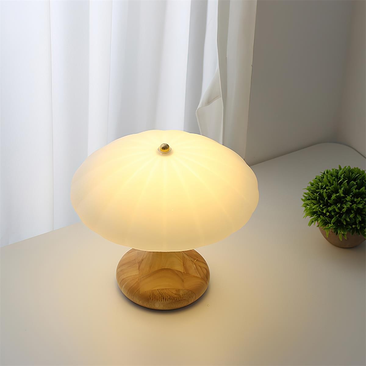 Paddenstoelvormige gebogen tafellamp HL892