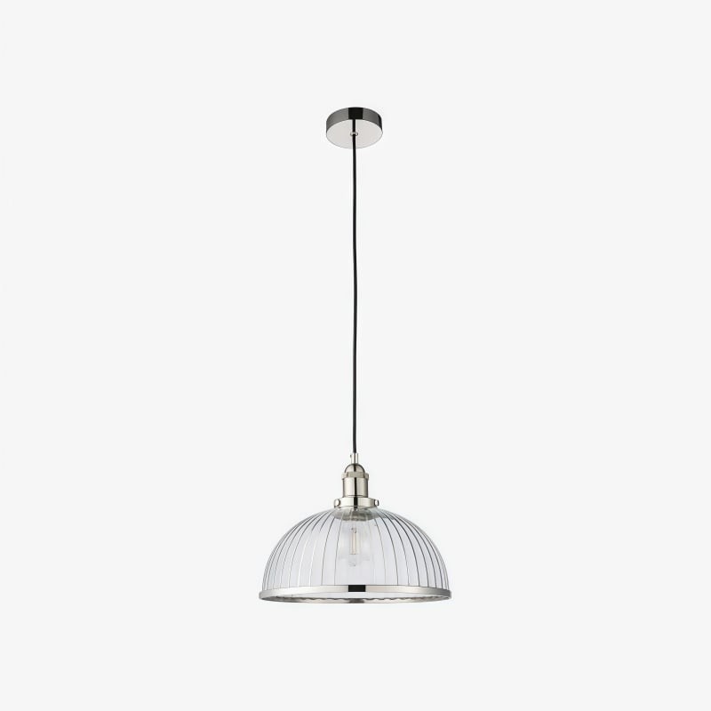 Novera hanglamp met geribbeld glas, stijlvol en modern, voor slaapkamer en eetkamer HL2171