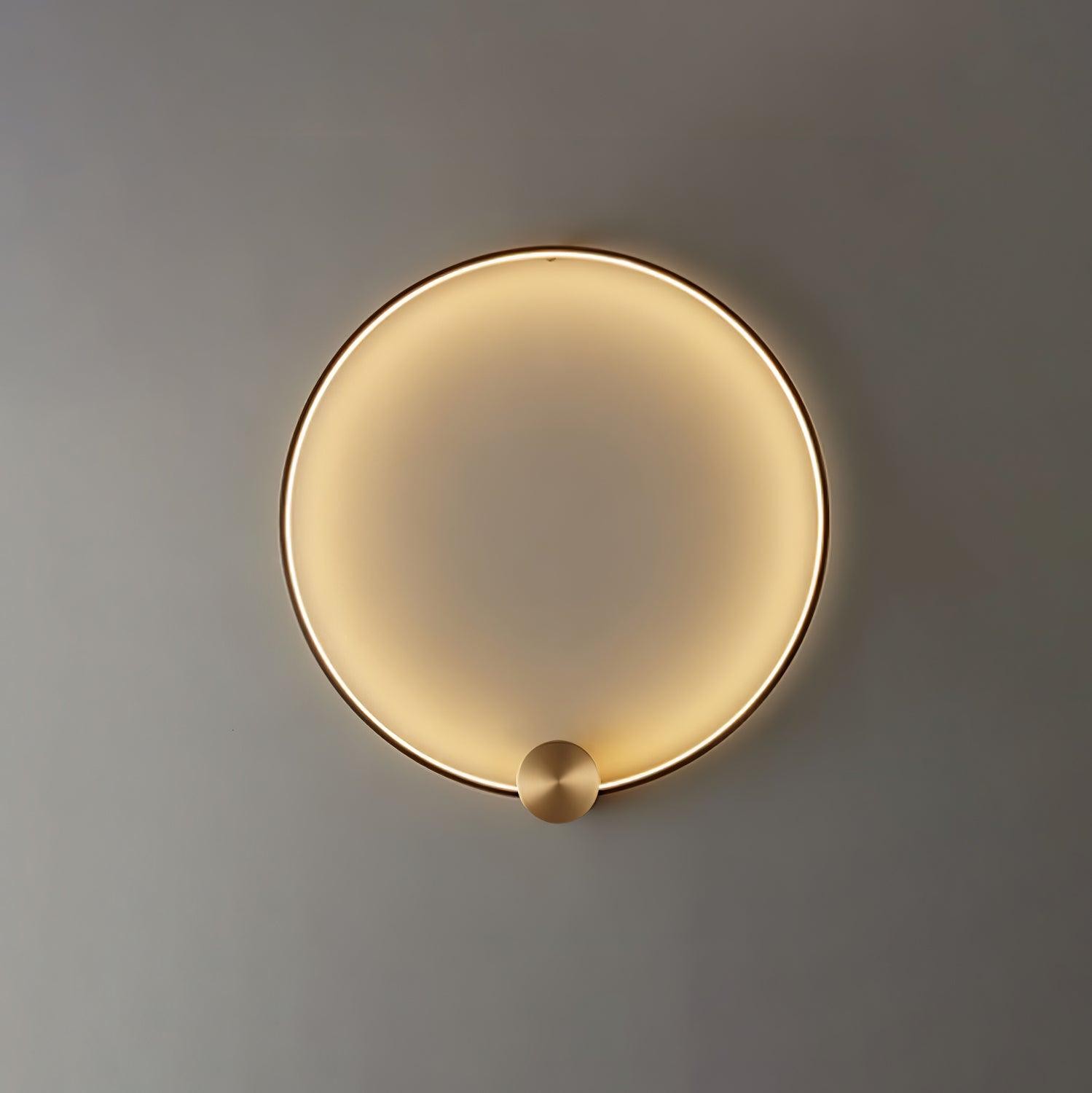 Minimalistische creatieve eenvoudige messing ronde LED-wandlamp HL776