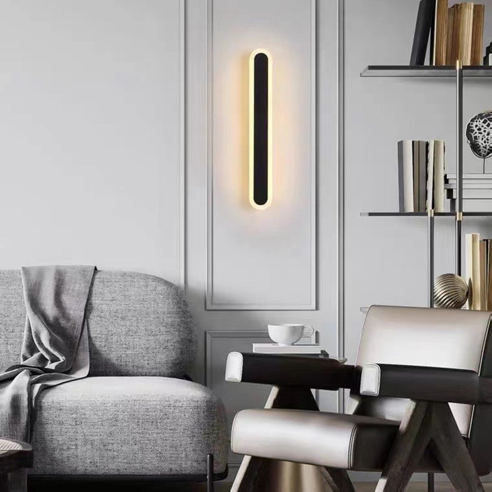 Edge Minimalistische Metalen Ovale IP65 Waterdichte Buitenwandlamp HL3428