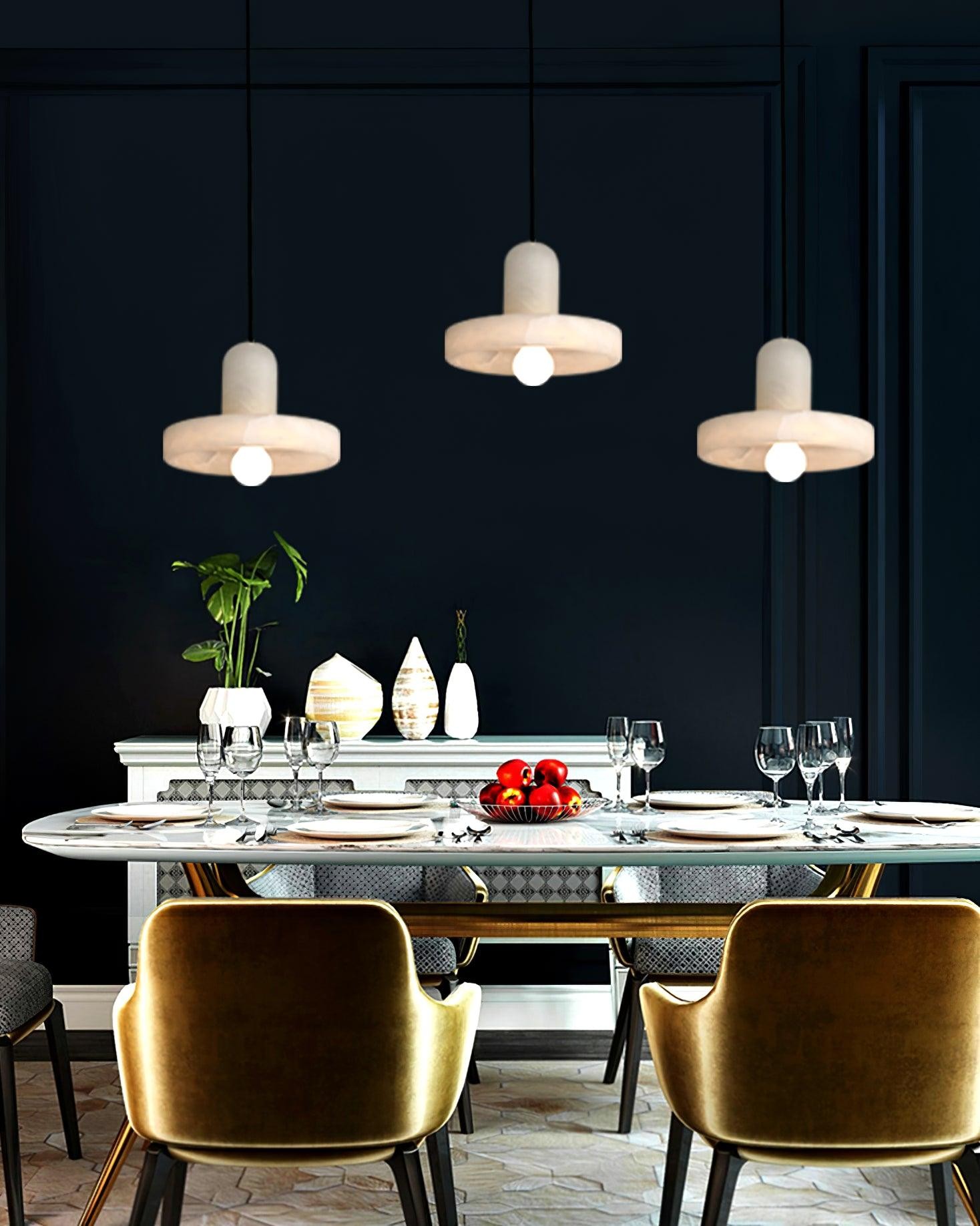 Elegante creatieve witte albasten hanglamp HL993