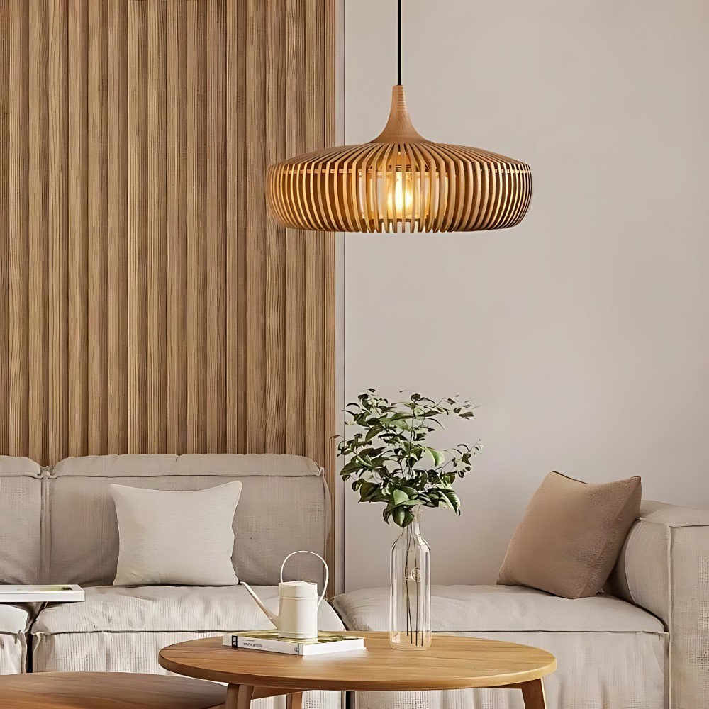 De houten betovering van Kyoto Japandi hanglamp HL1285