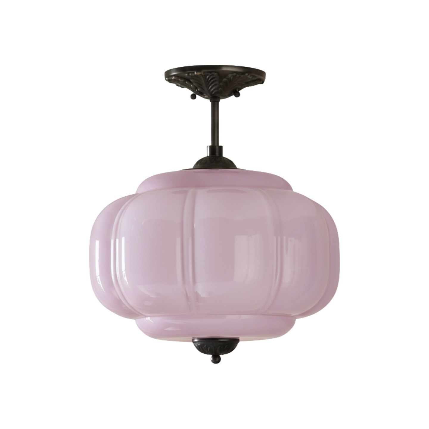 Eloise Vintage Pumpkin Glass Semi-Flush Mount Hanglamp HL950