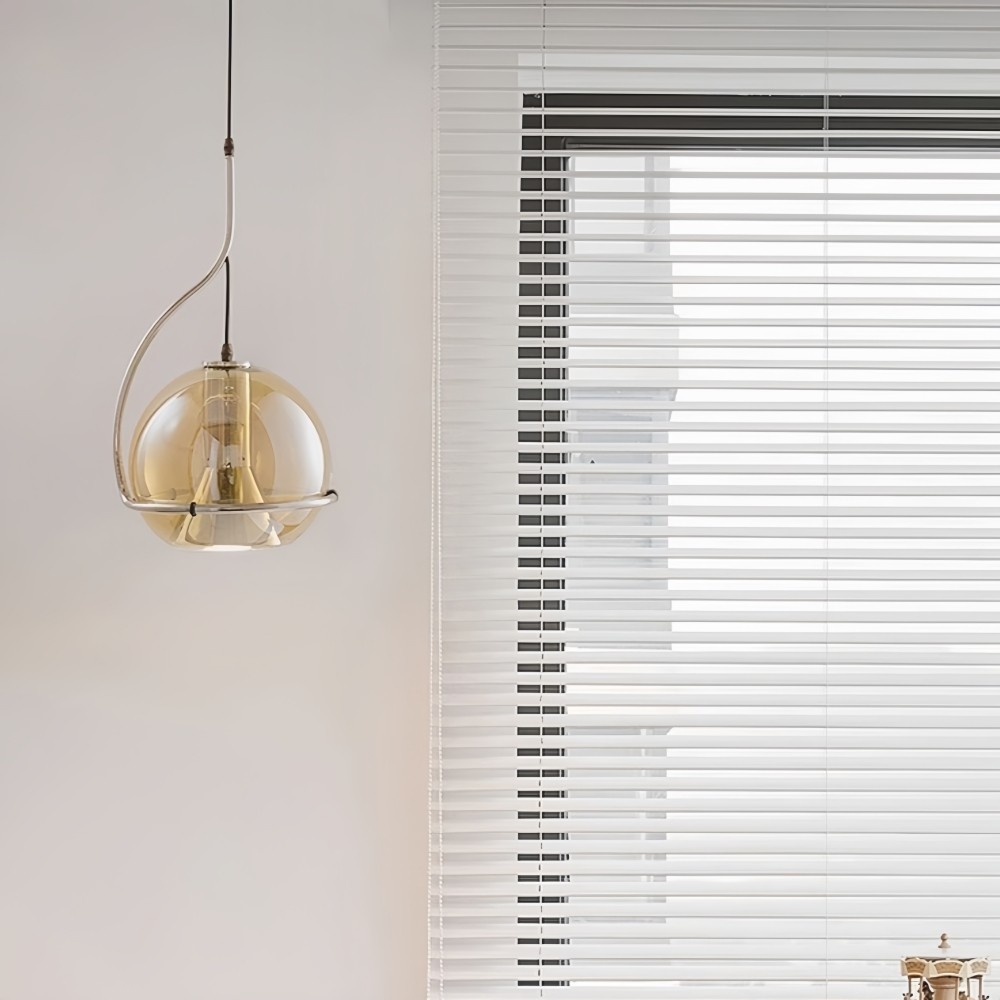Industriële metalen hanglamp - glazen bolontwerp voor slaapkamer HL1318