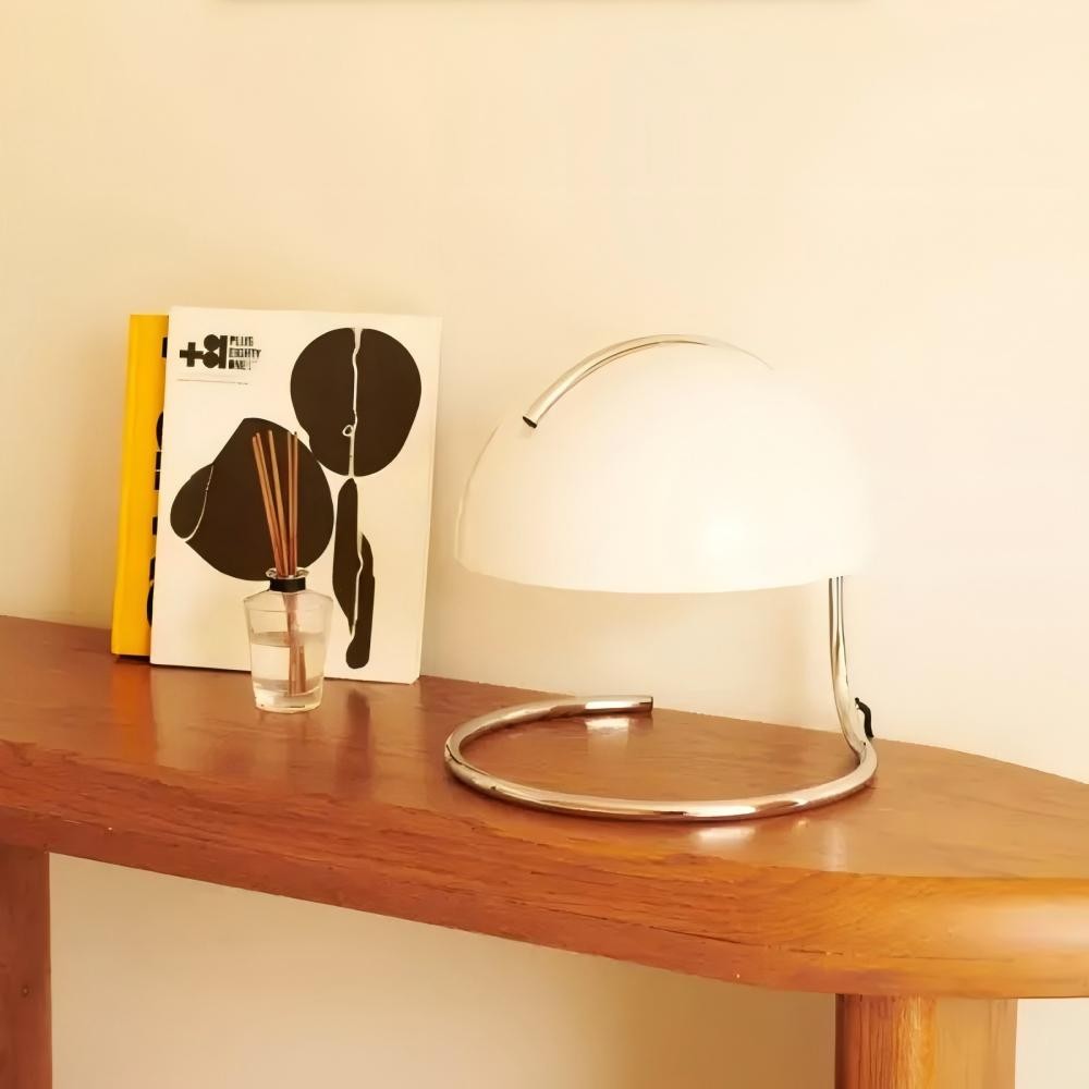 Retro Bauhaus Pudding Glazen Tafellamp HL318