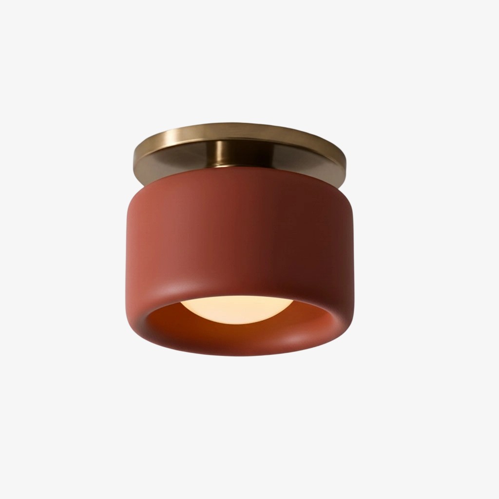 Cerova moderne porseleinen plafondlamp met elegante ivoorkleurige kap HL1621