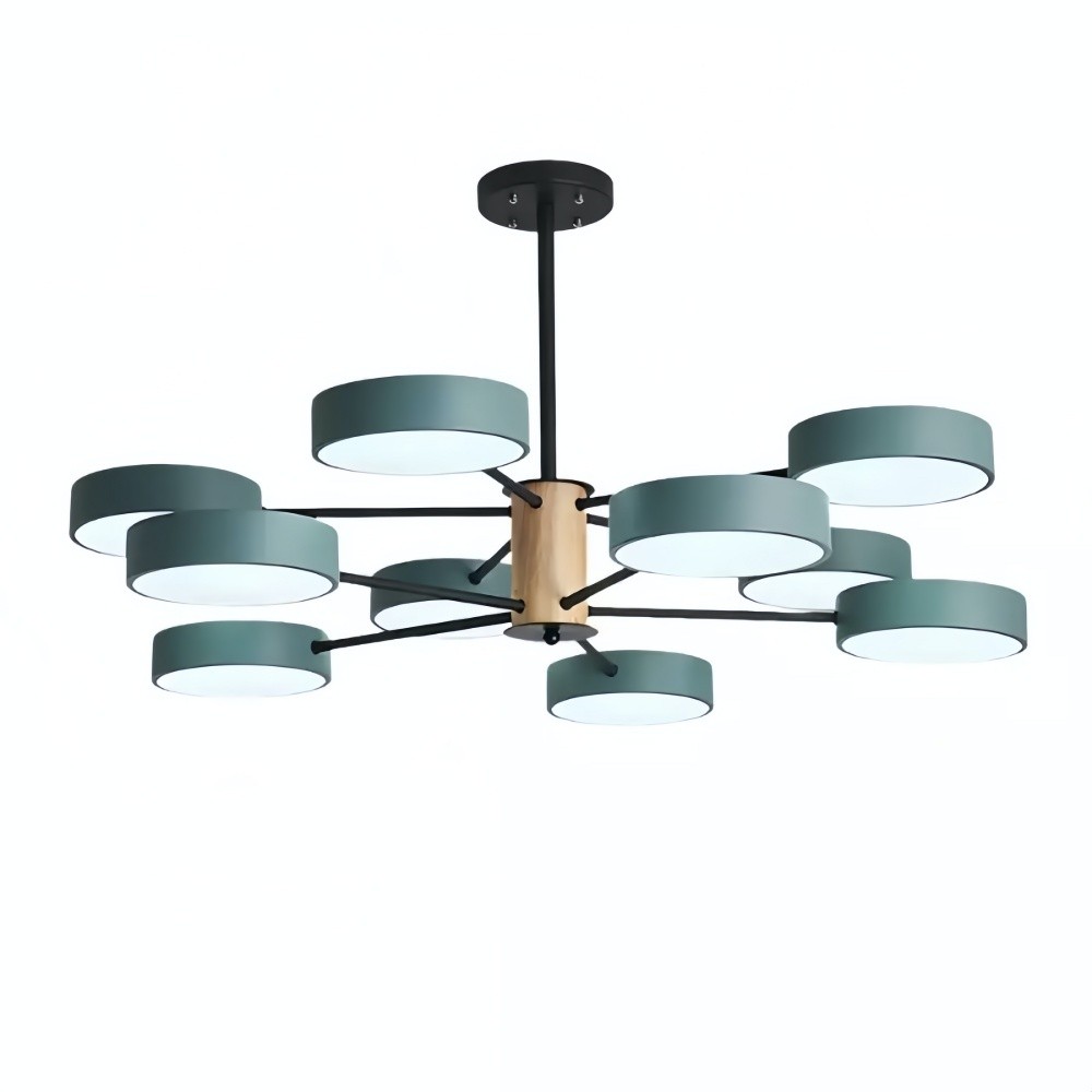Scandinavische kroonluchter met houten takken - Sputnik Disc LED-lamp HL1352
