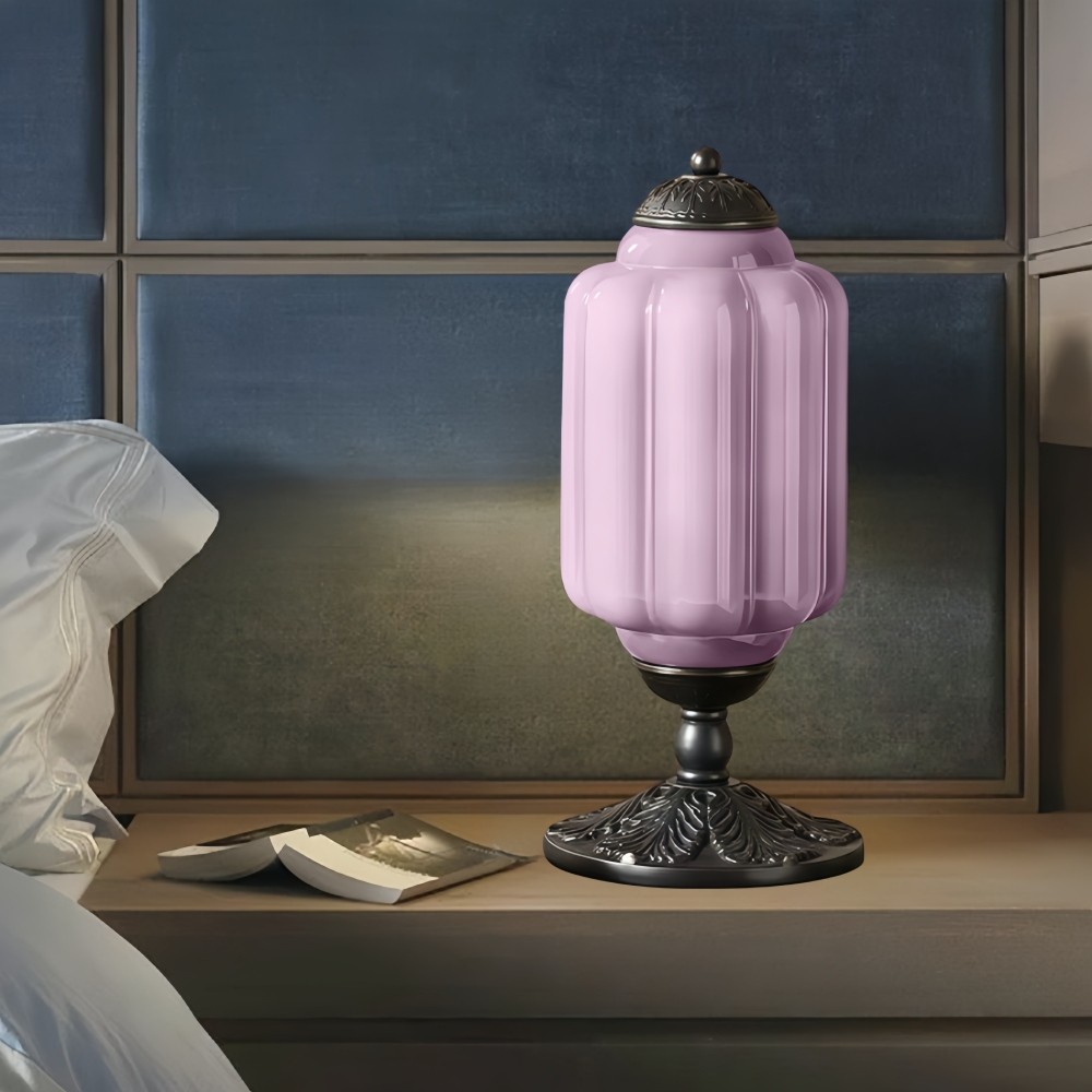 Eloise Vintage Glazen Pompoen Tafellamp HL931